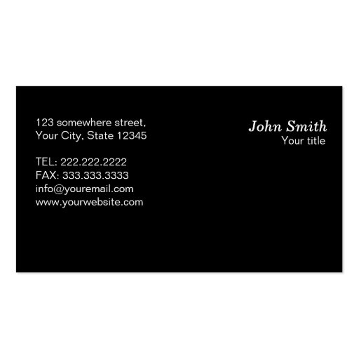 Retro TV Screen Advertising Business Card (back side)
