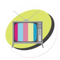 retro tv television stickers