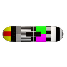 Retro TV Test Screen Pattern Skateboard Decks