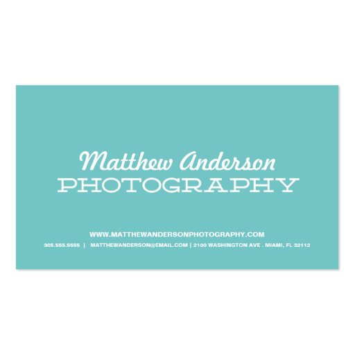 RETRO TYPE | PHOTOGRAPHY BUSINESS CARD (front side)