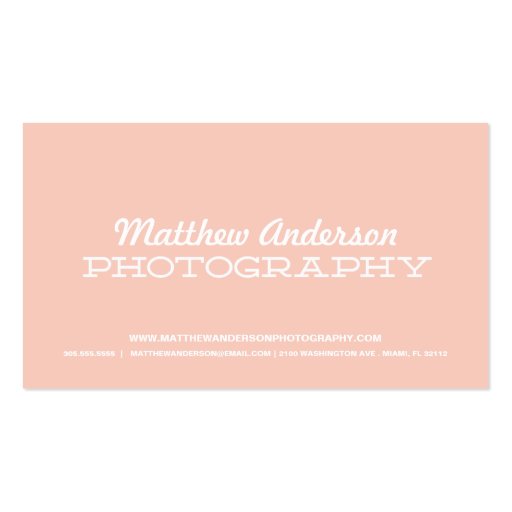 RETRO TYPE | PHOTOGRAPHY BUSINESS CARD (front side)