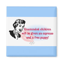 RETRO UNATTENDED CHILDREN magnets by Stript RETRO UNATTENDED CHILDREN magnets
