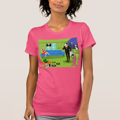 Retro Urban Christmas Couple T-Shirt