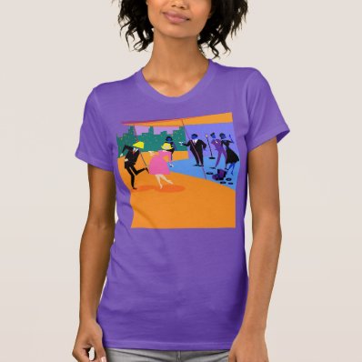 Retro Urban Rooftop Party T-Shirt