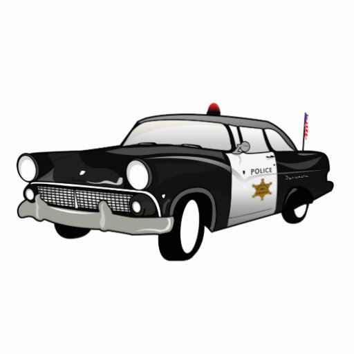 Retro US Car Magnet - State Police Acrylic Cut Outs | Zazzle