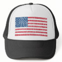 Retro US Flag hats by worldflagtshirts Retro US Flag hats