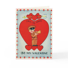 Retro US Military Valentine's Day Card card