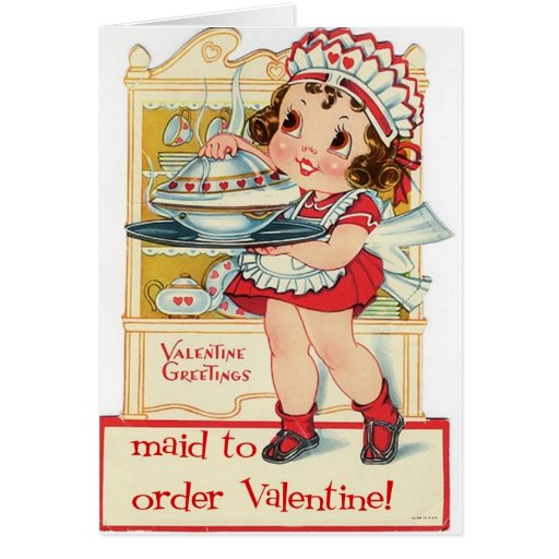 Retro Valentine's Day Maid Cards