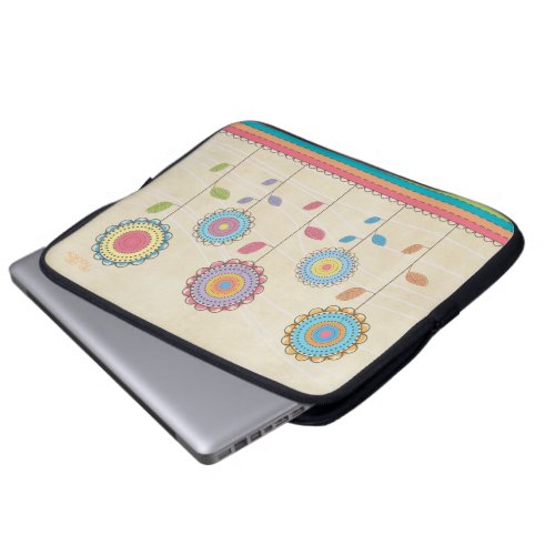 Retro Vector Rainbow Flower Garden Abstract electronicsbag