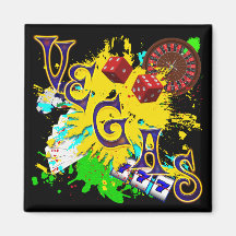 RETRO VEGAS FRIDGE MAGNET