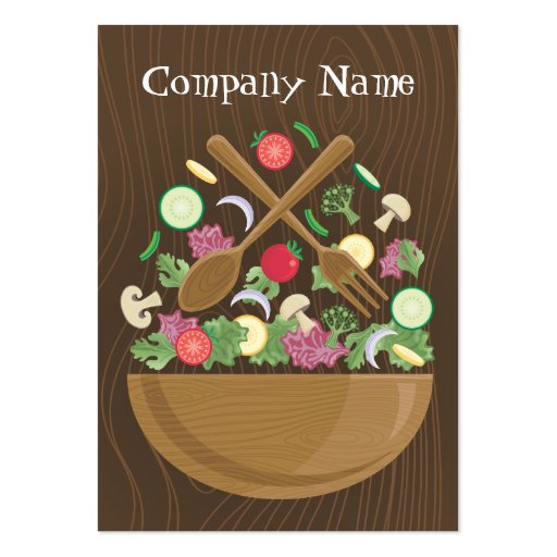 Retro Vegetable Bowl Business Card (front side)