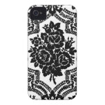Retro victorian floral print, black and white. iPhone 4 covers