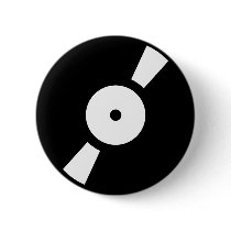 retro vinly record pin