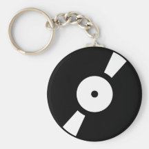 retro vinly record key chain