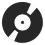 retro vinly record round stickers
