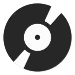 retro vinly record stickers