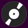 retro vinly record round stickers
