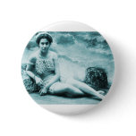 Retro Vintage Bathing Beauty Pinback Button