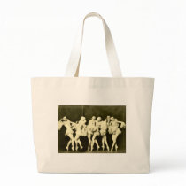 Retro Vintage Beautiful Dancing Women Ballet Dance Canvas Bag