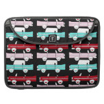Retro Vintage Cars Pink Red Turquoise Blue Hot Rod MacBook Pro Sleeve