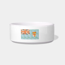 Retro Vintage Fiji Flag Cat Bowl