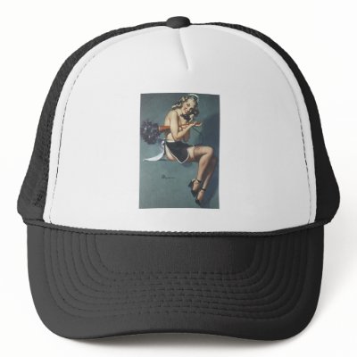 Retro Vintage Gil Elvgren Pin Up GIrls Tees Hat by vintagegiftmall