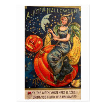 Retro Vintage Halloween Joyful Halloween Post Cards