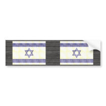 Retro Vintage Israel Flag Bumper Sticker