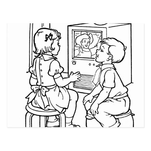 kids watching tv coloring pages - photo #8