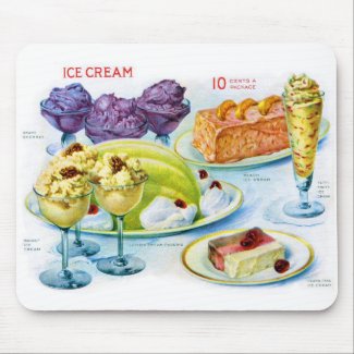 Retro Vintage Kitsch Food 30s Gelatin Desert Art mousepad