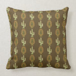 Retro Vintage Mod Cactus and Trees Pillow