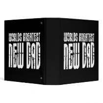 Retro Vintage New Dads : World's Greatest New Dad 3 Ring Binder - Binder
