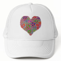 Retro Vintage Peace Heart Hat