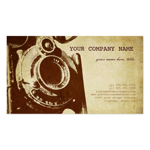 Retro Vintage Photography Business Card