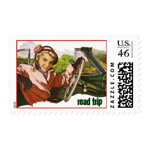 Retro Vintage Road Trip Stamps Postage for trips