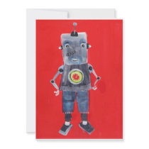 Retro Vintage ROBOT Pop ART Announcements