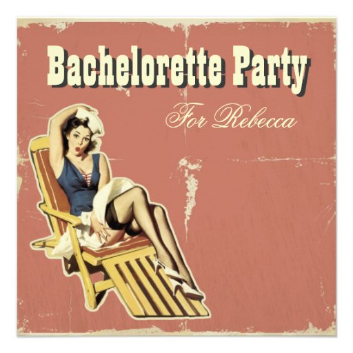 retro vintage sailor bachelorette party invitation