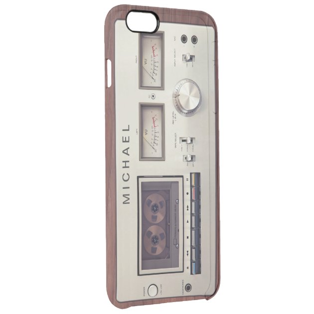 Retro Vintage Stereo Recorder Wooden Cabinet Uncommon Clearlyâ„¢ Deflector iPhone 6 Plus Case-3