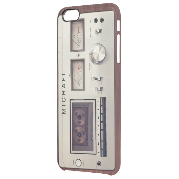 Retro Vintage Stereo Recorder Wooden Cabinet Uncommon Clearlyâ„¢ Deflector iPhone 6 Plus Case-2