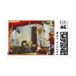Retro Vintage Teardrop Trailer Camp Postage Stamps