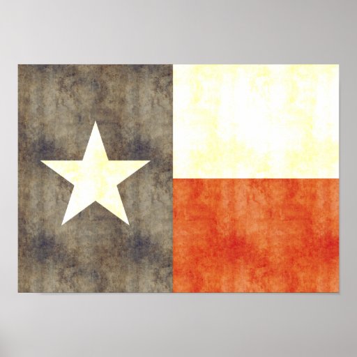 Retro Vintage Texas Flag Poster | Zazzle