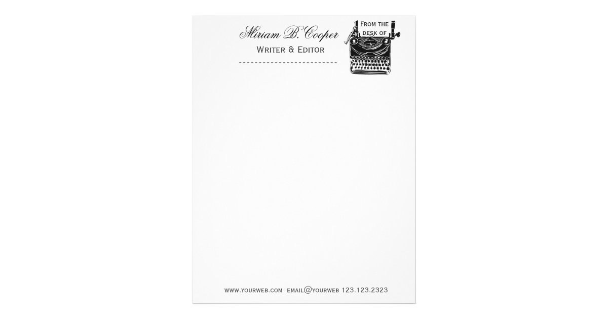 vintage business letterhead retro vintage typewriter professional letterhead zazzle vintage business letterhead retro vintage typewriter professional letterhead zazzle