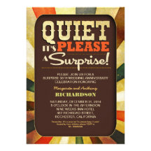 retro vintage typography style anniversary invites