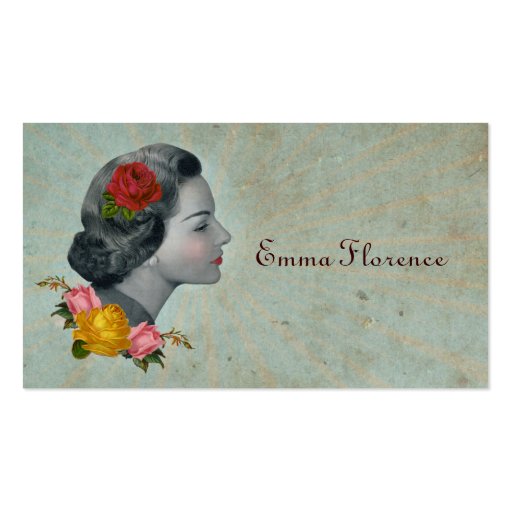 Retro Vintage Victorian Calling Card Business Card (front side)