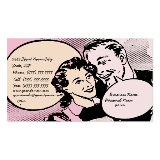 Retro Vintage Wedding Business Business Card (front side)