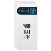 Retro Vinyl Logo - Black & Blue Custom Rack Cards