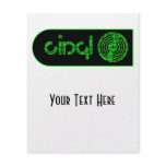 Retro Vinyl Logo - Black &amp; Green Full Color Flyer