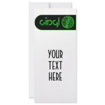 Retro Vinyl Logo - Black & Green Rack Card Design