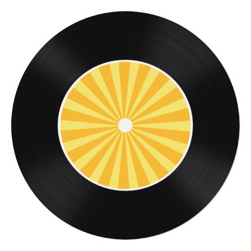 Retro Vinyl Record Birthday Party Invitation Invite