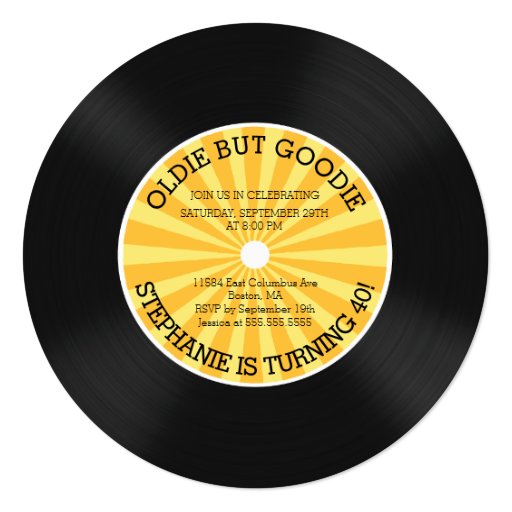 retro vinyl record birthday party invitation zazzle record invitations